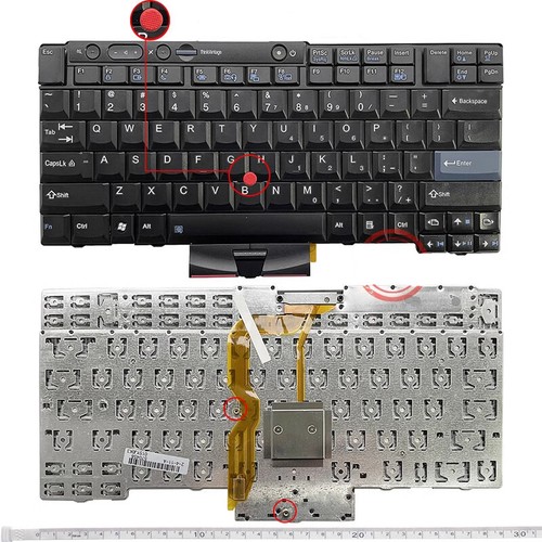 Laptop tastatur mit zeiger - us,